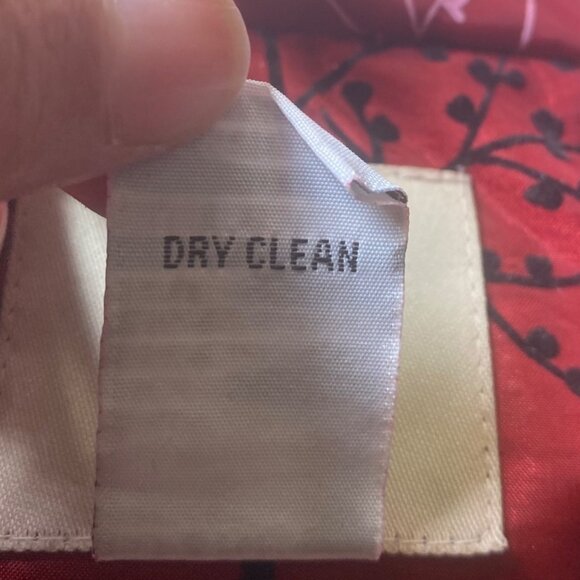 Womens Red Jacket 1X Nylon & Polyester Tree Print Full Metal Zip - Picture 9 of 9